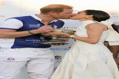 Prince Harry and Meghan recreate Charles and Diana kiss-story 39 years on by smooching at polo match