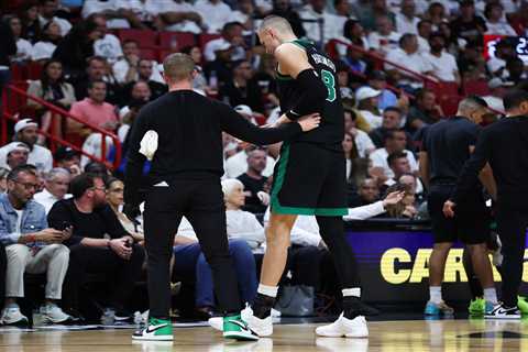Kristaps Porzingis out at least ‘several games’ in Celtics injury blow