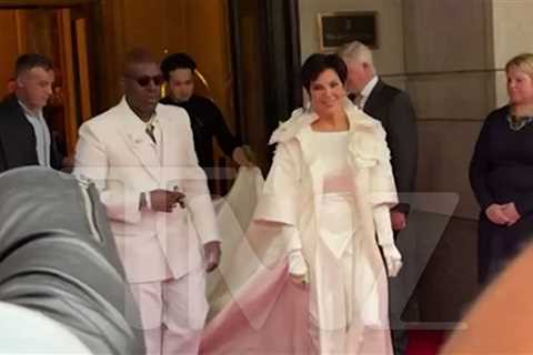 Kris Jenner Arrives to the Met Gala Looking Like a Bride, Kim K Stuns