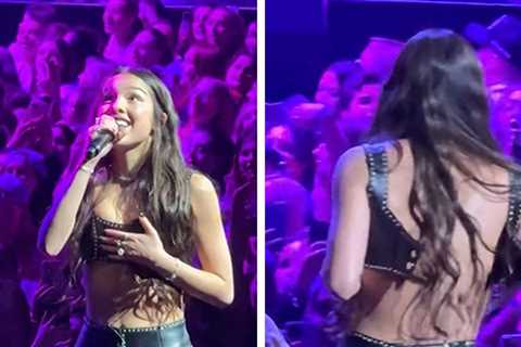 Olivia Rodrigo's Top Pops Off During Wardrobe Malfunction at Concert