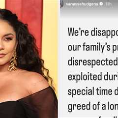 Vanessa Hudgens Slammed The Paparazzi For Leaking Photos Of Her Leaving The Hospital With Her..
