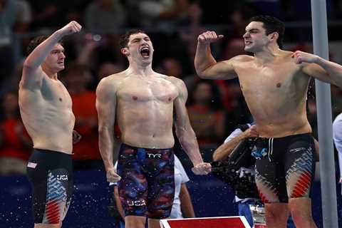 Team USA wins first gold at 2024 Olympics in men’s 4×100-meter freestyle relay