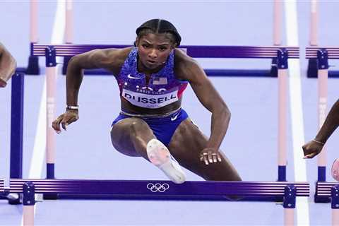 American Masai Russell wins 100-meter hurdles gold by 0.01 seconds in Olympic thriller