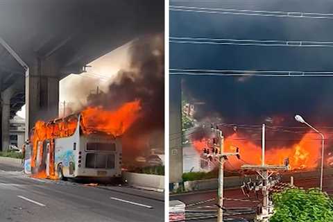 Twenty-three People Dead After Thailand Bus Goes Up in Flames