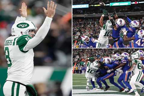 Aaron Rodgers delivers Jets taste of his Hail Mary magic with 52-yard Allen Lazard touchdown heave