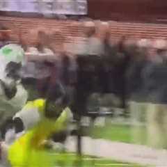 Marshall football player gets physical with ballboy in intense scene after big win