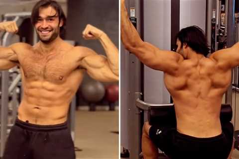 Sam Asghari Shows Off Bulging Biceps in Shirtless Workout Footage