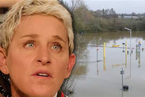 Ellen DeGeneres Barely Escapes Massive Flood in England