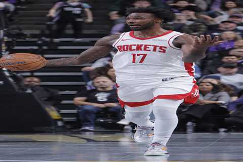 Rockets’ Tari Eason had to be held back from confronting heckling fan in stands