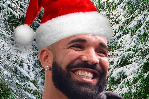 Drake Poses in Massive Faux Fur Coat for Christmas Photos