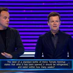 Ant and Dec's Limitless Win Viewers Slam 'Cheat' Question About Ketchup