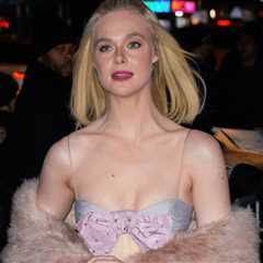 Elle Fanning Wears Summery Valentino Dress in Freezing NYC