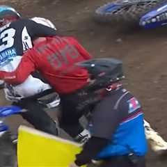 Supercross racers get into all-out brawl in the middle of track