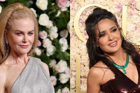 Nicole Kidman and Salma Hayek Share Heartwarming Golden Globes Moment