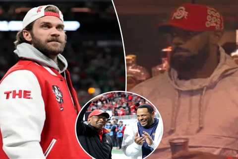 Bryce Harper, LeBron James among stars who turn out for Notre Dame-Ohio State CFP championship