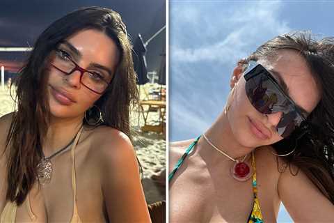 Emily Ratajkowski Heats Up Brazil in Several Colorful Bikinis
