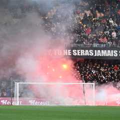 French soccer match abandoned after flare-throwing fans start fire in wild scene