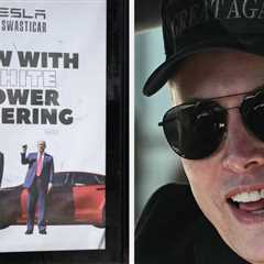 These Anti-Elon Ads Calling Teslas A Swasticar With White Power Steering Are Going Absolutely Viral