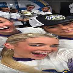 Livvy Dunne and LSU teammates celebrate SEC Championship title in confetti-filled scene