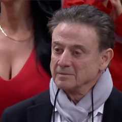 Rick Pitino's Attendance At Son's Game Overshadowed By Busty Fan