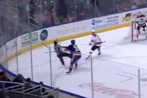 Islanders AHLer suspended 10 games after sending referee flying into boards