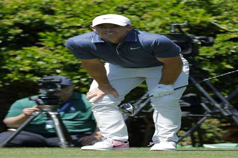 Rory McIlroy’s final Masters round gets off to roller-coaster start in duel against Bryson..