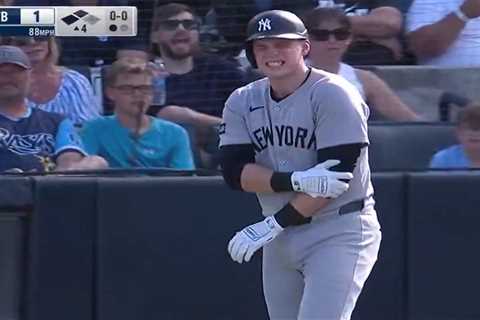 Ben Rice exits with elbow contusion after getting hit by pitch in Yankees worry