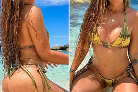 Guess the Sexy Singer in This Reflective Bikini