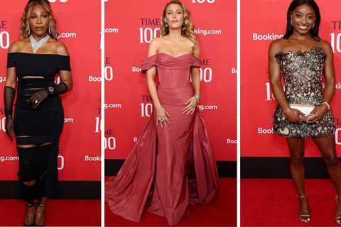 On the Scene at the Time 100 Gala: Serena Williams in a Black Stella McCartney Dress,  Blake Lively ..