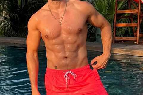 Guess the Famous Hunk in These Red-Hot Swim Trunks!
