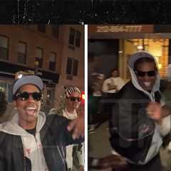 A$AP Rocky Celebrates & Hoops With Knicks Fans After Brunson Game-Winner