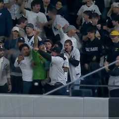 Yankees fan secretly swipes Aaron Judge home run away as supporter who caught ball celebrates with..