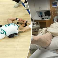 Jayson Tatum breaks silence on devastating Celtics injury with hospital photo