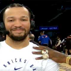 JR Smith ‘molests’ Jalen Brunson’s shoulder during Scott Van Pelt interview after Knicks triumph