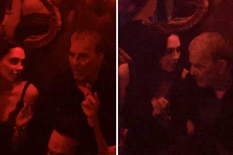Kevin Costner Chats Up Mystery Woman at Raspoutine Night Club