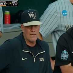 Wake Forest coach’s viral ESPN moment creates College World Series controversy