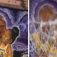 Kobe Bryant Mural Vandalized Again In Downtown Los Angeles