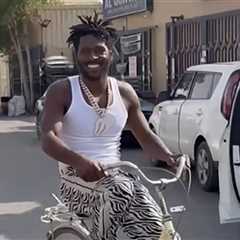 Antonio Brown All Smiles On Bike Ride Despite Arrest Warrant