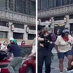 'No Kings' Protester Run Over by Driver in L.A., Hit & Run Caught on Camera