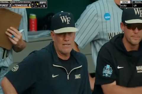 Wake Forest coach’s viral ESPN moment creates College World Series controversy