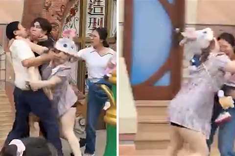 Brawl Breaks Out at Disneyland China, Baby Caught in Crossfire, on Video