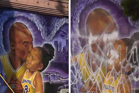 Kobe Bryant Mural Vandalized Again In Downtown Los Angeles