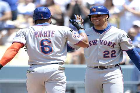 Starling Marte showing Juan Soto the secret to Mets life