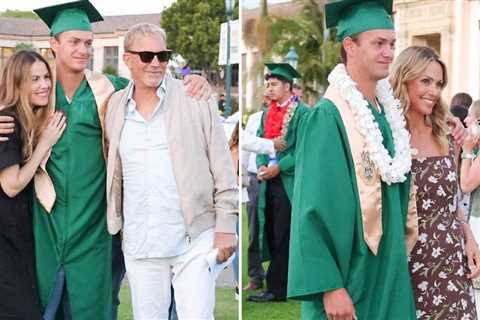 Kevin Costner, Christine Baumgartner Keep Their Distance At Son's Graduation