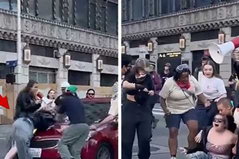 'No Kings' Protester Run Over by Driver in L.A., Hit & Run Caught on Camera
