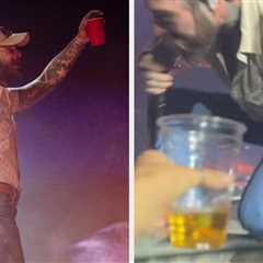 Post Malone Fell Off Stage During His Pour Me A Drink Performance, And The Irony Is Just Too Good