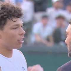 Ben Shelton fumes after Wimbledon match gets delayed — one game away from win