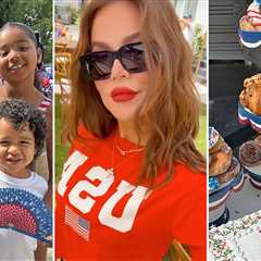 Khloé Kardashian Shares Pictures from Fourth of July Festivities with Kids