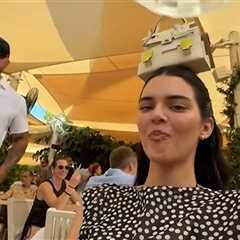 Kendall Jenner Parties in Saint-Tropez With $60K Handbag on Her Head