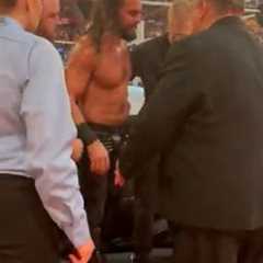 Seth Rollins drops f-bomb after suffering potentially serious knee injury at WWE Saturday Night’s..